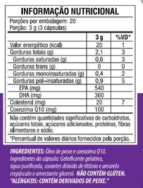 tabela nutricional Q10+-ÔMEGA-3